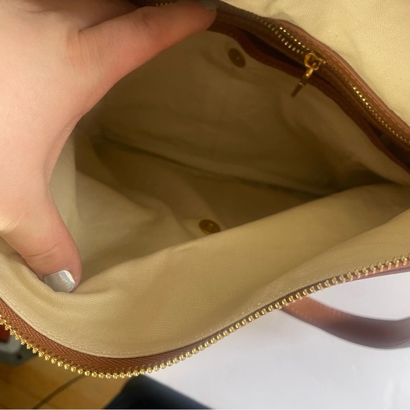 Share Minooy Hera Crossbody Tote Shoulder Bag Caramel Color 6.6L Soft Leather - Picture 13 of 16